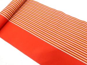 アンティーク　本場筑前博多　縞模様織り出し　八寸帯地反物